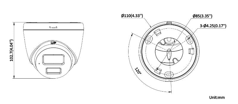 Cámara de Seguridad Hikvision - Turret IP 4 MP - LENTE 2.8 MM - COLORVU 3.0 - MOTION DETECTION 3.0 - DS-2CD1347G3-LIU