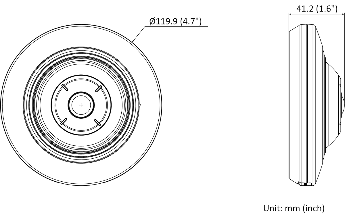 Cámara de Seguridad Hikvision - Mini Fisheye IP 5 Megapixel - Panorámica 180° - Microfono Integrado - 8 mts IR - DS-2CD2