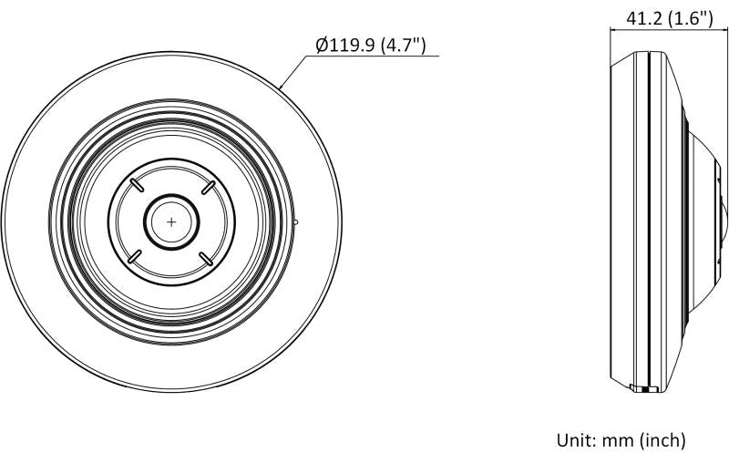 Cámara de Seguridad Hikvision - Mini Fisheye IP 5 Megapixel - Panorámica 180° - Microfono Integrado - 8 mts IR - DS-2CD2