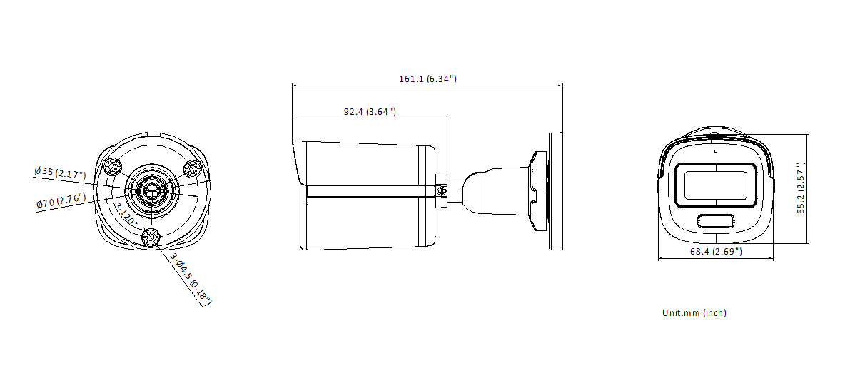 Cámara de Seguridad Hikvision - Mini Bala TURBOHD 2MP (1920 x 1080) - Lente 2.8 mm - Imagen a Color 24 - 7 - DS-2CE10DF0