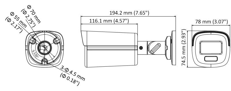 Cámara de Seguridad Hikvision - Bala TURBOHD 2 Megapixel (1080p) - Imagen a color 24 - 7 - Lente 2.8 mm - DS-2CE12DF0T-F