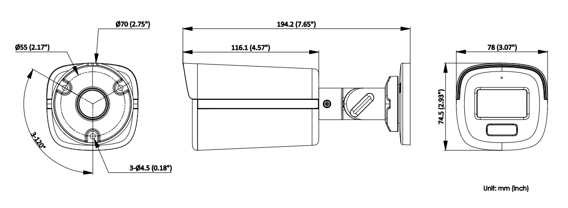 Cámara de Seguridad Hikvision - Bala TURBOHD 2MP (1920 x 1080) - Lente 2.8 mm - Imagen a Color 24 - 7 - DS-2CE12DF0T-LFS