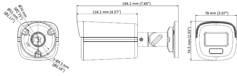 Cámara de Seguridad Hikvision - Bala TURBOHD 4K - Imagen a color 24 - 7 - Lente 2.8 mm - DS-2CE12UF3T-E