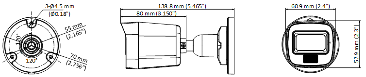 Cámara de Seguridad Hikvision - Bala TURBOHD 3K HIBRIDA B - N - Color VU - IR 25 MTS - Lente 2.8 mm - DS2CE16K0TLPFS