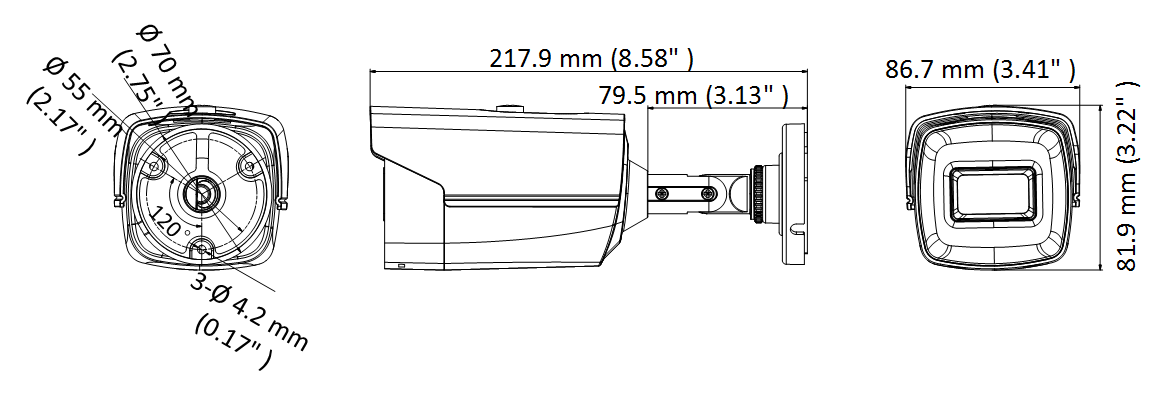 Cámara de Seguridad Hikvision - Bullet TURBOHD 4K (8Megapixeles) - Gran Angular 102º - Lente 2.8 mm - Exterior IP67 - DS
