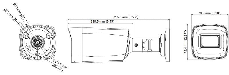 Cámara de Seguridad Hikvision - AUDIO POR COAXITRON Bala TURBOHD 5 Megapixeles - Lente (2.8 mm - 3.6 mm) - Exterior IP67