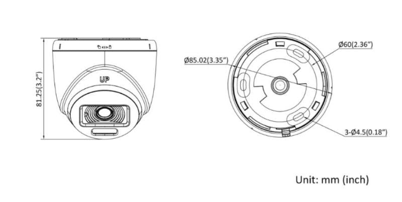 Cámara de Seguridad Hikvision - Turret de 2 MP - HIBRIDA B - N - Color VU - IR 20 MTS - DS-2CE70DF0T-LPFS