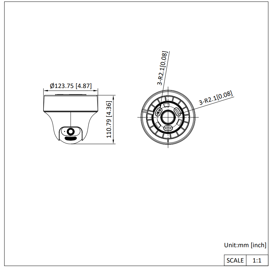 Cámara de Seguridad Hikvision - Domo TURBOHD 3K HIBRIDA B - N - Color VU - IR 20 MTS - Lente 2.8 mm - DS2CE70K0TPTLXTS