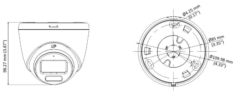 Cámara de Seguridad Hikvision - Turret TURBOHD 3K (5MP) - Micrófono Integrado - Lente 2.8 mm - Imagen a color 24 - DS-2C