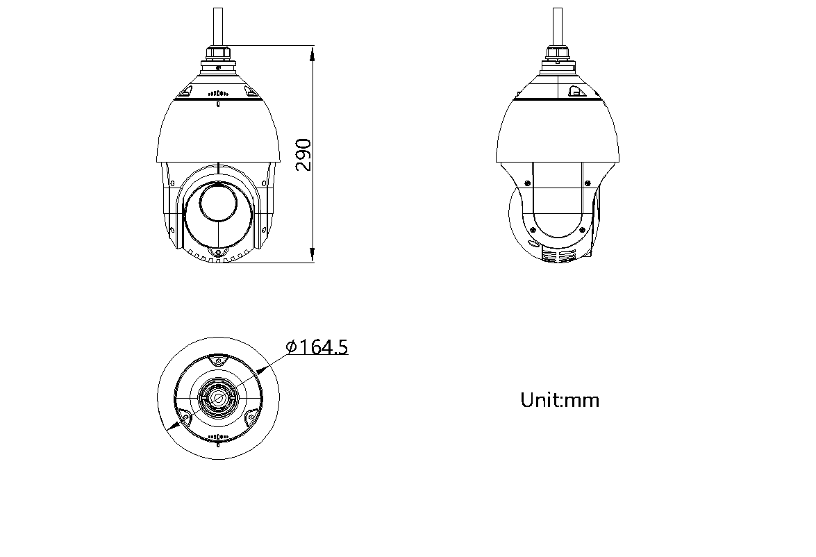 Cámara de Seguridad Hikvision - Domo PTZ IP 4 Megapixel - 25X Zoom - 100 mts IR - Exterior IP66 - DS-2DE4425IW-DE(T5)