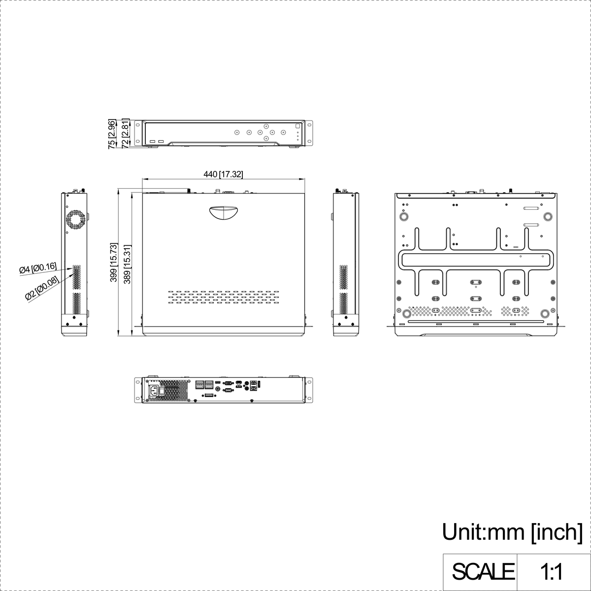 NVR Hikvision - 32 canales IP - Soporta Cámaras con AcuSense - 4 Bahías de Disco Duro - HDMI en 4K - DS-7732NI-M4