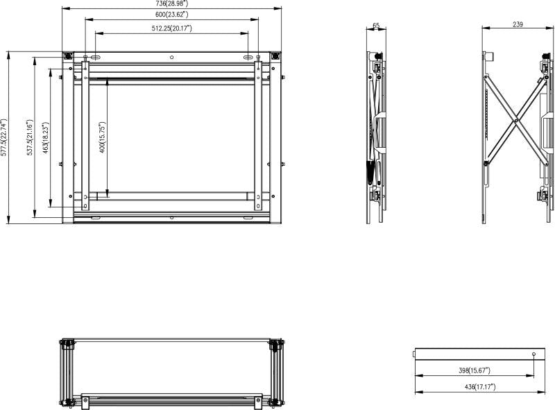 Videowall Hikvision - Montaje para Pared - Compatible con Monitor de 46" - Especial para Videowall - Compatible con DS-D