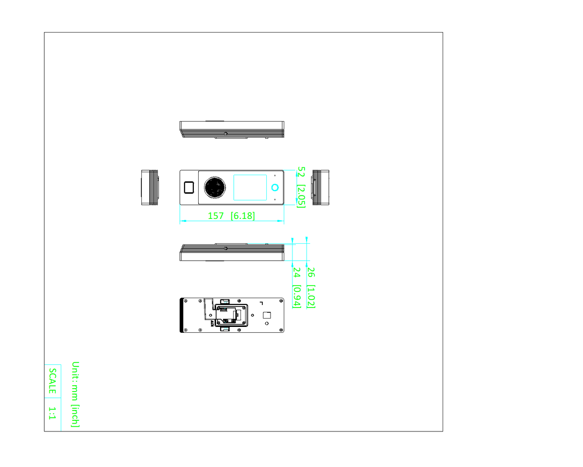 Control de Acceso Hikvision - Exterior IP65 - 1000 Rostros y 3,000 Huellas - DS-K1T323MBFWX-E1