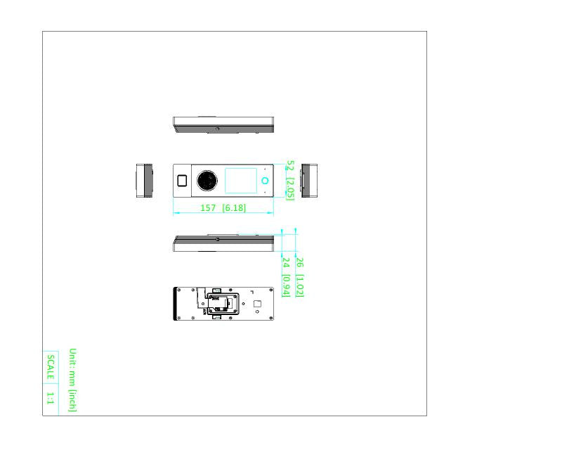 Control de Acceso Hikvision - Exterior IP65 - 1000 Rostros y 3,000 Huellas - DS-K1T323MBFWX-E1