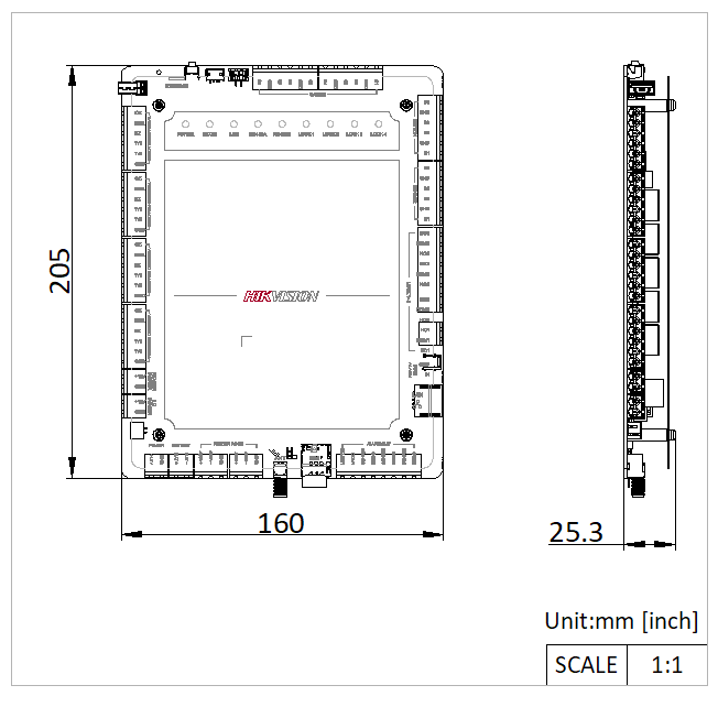 Control de Acceso Hikvision - Interfaz Web - 8 RS-485 4 WIEGAND - 100,000 Tarjetas - 10,000 Huellas - DS-K2624X