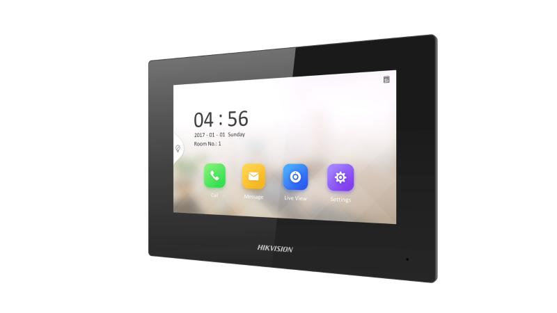Videoportero Hikvision - Monitor IP Lite TOUCH 7" para Videoportero IP - Vídeo en Vivo - PoE Estándar - Apertura Remota 