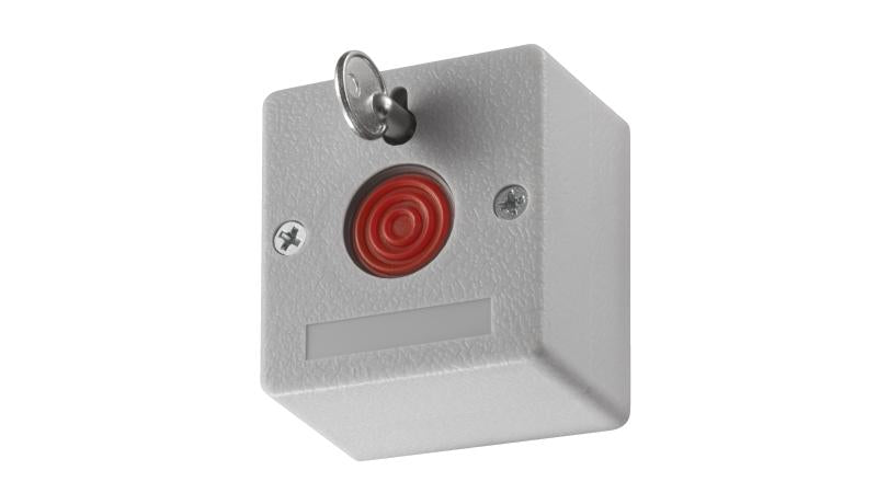 Botón de Pánico Hikvision - Compatible con Cualquier Panel de Alarma - LLave de Seguridad - NO - NA - DS-PD1-EB