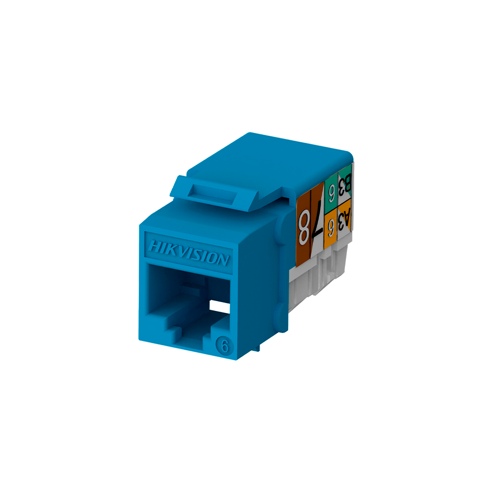 Cableado Estructurado Hikvision - Jack hembra Rj45 - Color Azul - Paquete Por 50 Piezas - Keystone - DS1CK6U90T(BLUE50PC