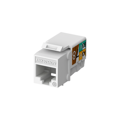 Cableado Estructurado Hikvision - Jack hembra Rj45 - Color blanco - Paquete Por 50 Piezas - Keystone - DS-1CK6U90T(WHITE