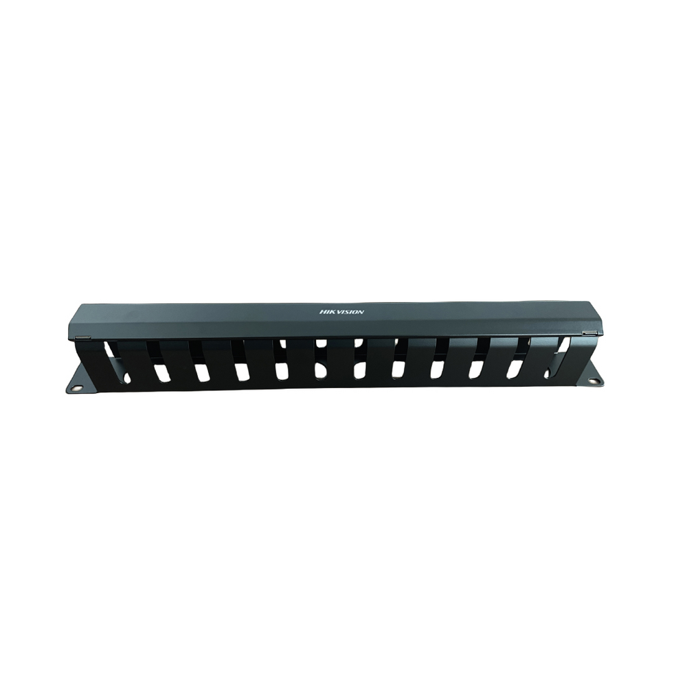 Cableado Estructurado Hikvision - Organizador Horizontal - 1 Unidad De Rack - 12 Ranuras - 19 Pulgadas - DS-1CM1U12