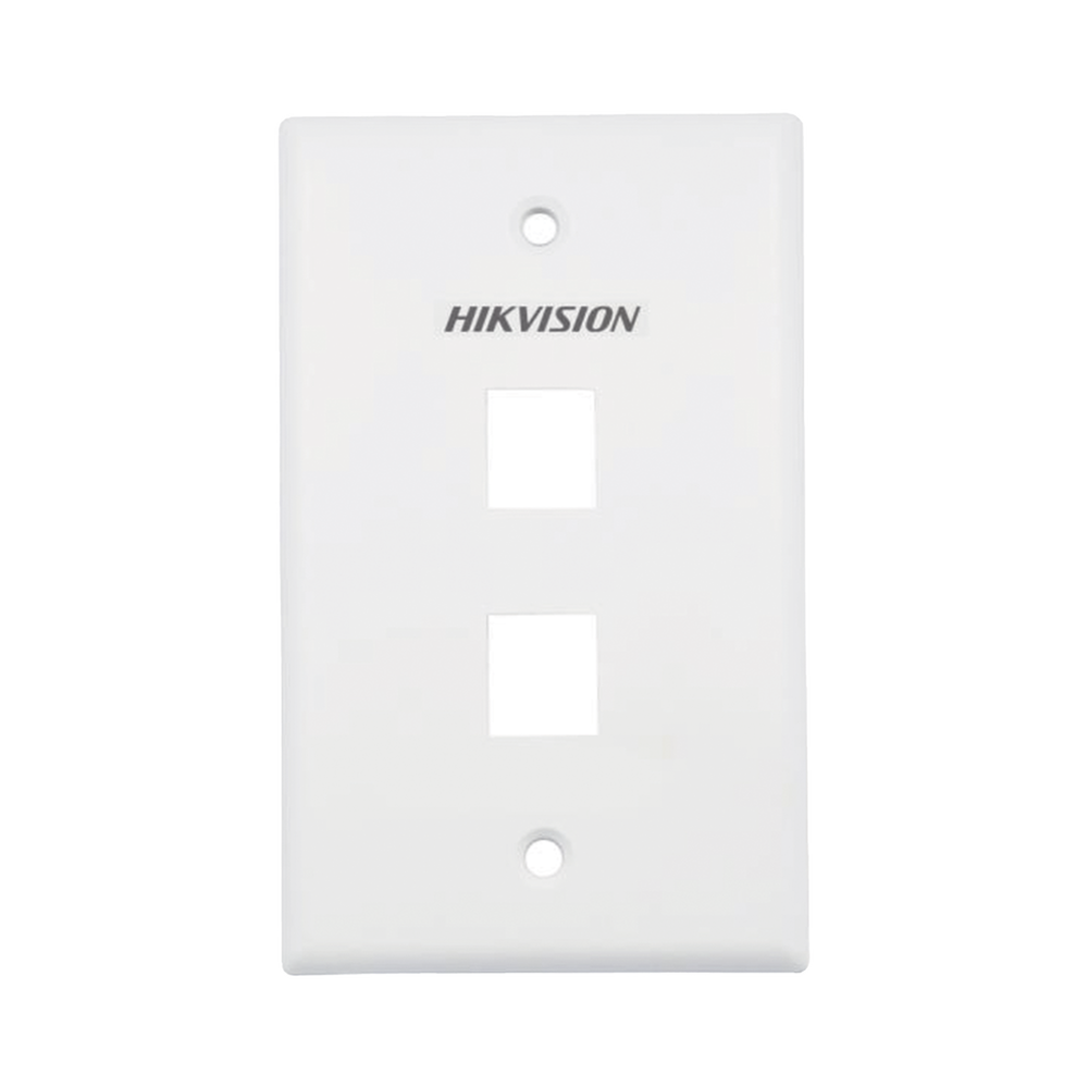 Cableado Estructurado Hikvision - Placa Pared (Face Plate - 1 Puerto - Color Blanco - Caja con 20 Piezas - DS-1FPA1-A