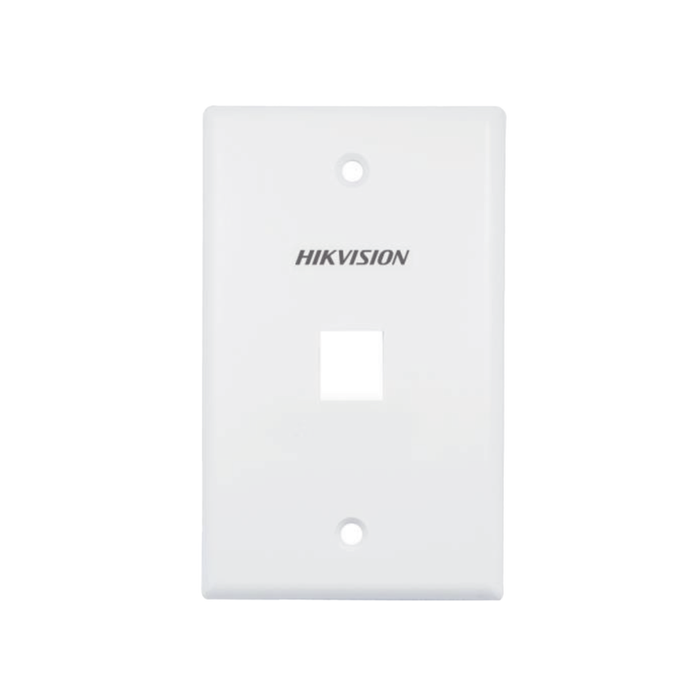 Cableado Estructurado Hikvision - Placa Pared (Face Plate - 1 Puerto - Color Blanco - Caja con 20 Piezas - DS-1FPA1-A