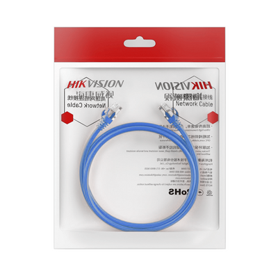 Cableado Estructurado Hikvision - Patch Cord - 2 Metros - Cat 6 - Color Azul - DS1NP6UEC0(BLUE2M)