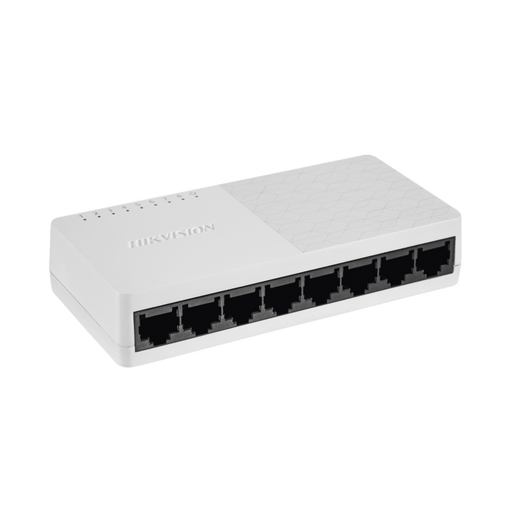 Switch Hikvision - 100 - 1000 Mbps - Diseño Compacto y Estetico - DS-3E0508D-O