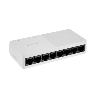 Switch Hikvision - 100 - 1000 Mbps - Diseño Compacto y Estetico - DS-3E0508D-O