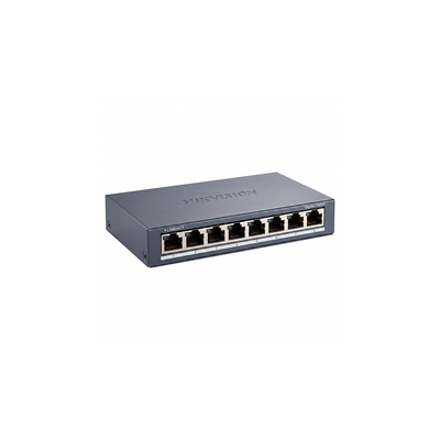 Switch Hikvision - 100 - 1000 Mbps - Diseño Compacto y Estetico - DS3E0508O