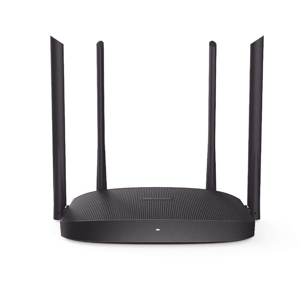 Equipo de Red Hikvision - Router Inalámbrico WISP Gigabit - Doble Banda AC (2.4 GHz y 5 GHz) - Hasta 1200 Mbps - 4 Puert