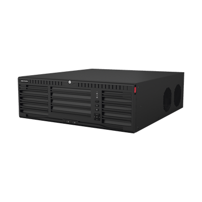 NVR Hikvision - 32 Canales IP - Soporta Cámaras AcuSense - 16 Bahías de Disco Duro - 2 Tarjetas de Red - DS-9632NI-M16