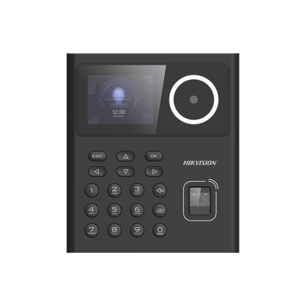 Control de Acceso Hikvision - Stand Alone - Hasta 1.5 mts en lectura - Soporta P2P Hik-Connect - 500 Rostros - DS-K1T320