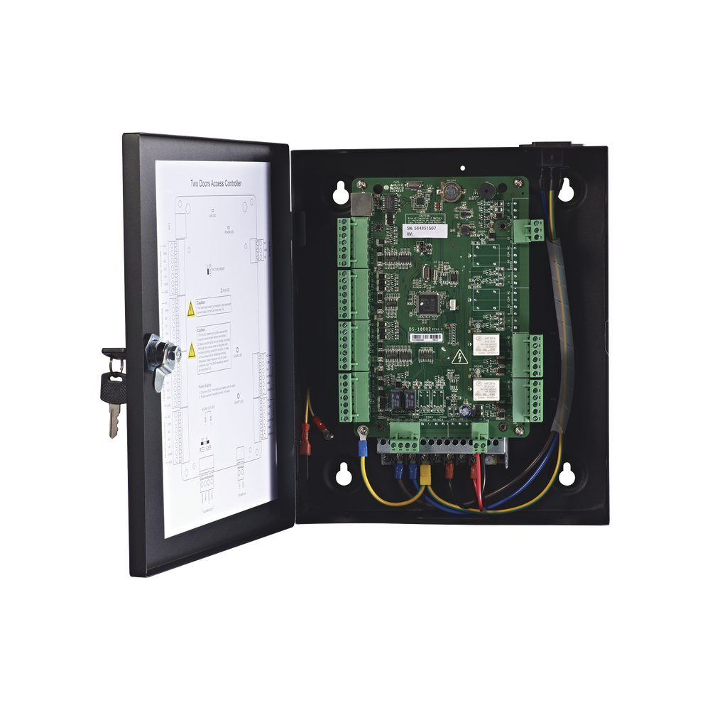 Control de Acceso Hikvision - 2 Puertas - 10,000 Tarjetas - 50,000 Eventos - Incluye Gabinete y Fuente de Alimentación 1
