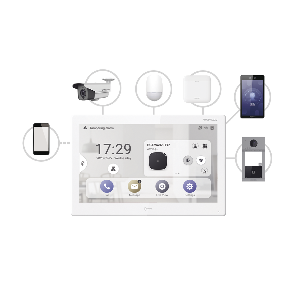 Videoportero Hikvision - Monitor Touch IP - WiFi - ANDROID 7" - CENTRO DE ADMINISTRACIÓN - DS-KH9310-WTE1
