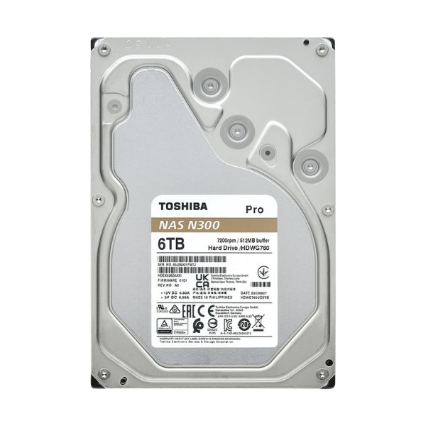 Disco-Duro-HDD-Toshiba-N300-PRO-6TB-7200-RPM-SATA-III-6Gbs-512MB-caché-Internal-NAS-CMR-3,5