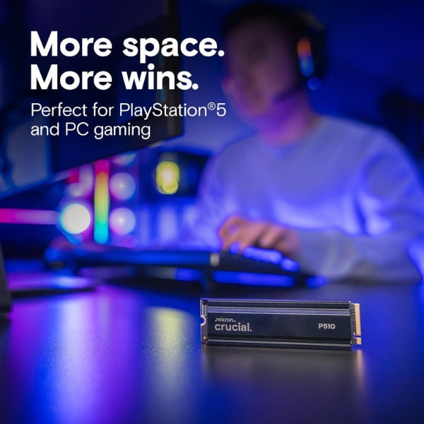 Disco-Duro-SSD-Crucial-P510-1TB-3D-NAND-Flash-PCIe-Gen-5-x4-NVMe-M,2-Internal-con-Heatsink