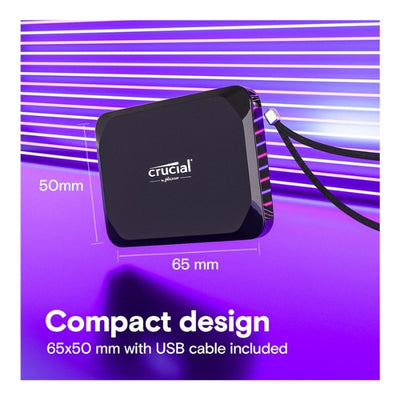 Disco Duro SSD Crucial X9 1TB 3D NAND Flash USB 3.2 Gen 2 External Bla