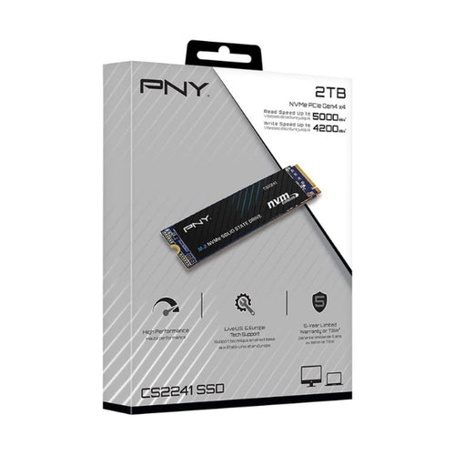 Disco Duro SSD PNY CS2241 2TB 3D TLC NAND Flash PCIe Gen 4 x4 NVMe M.2