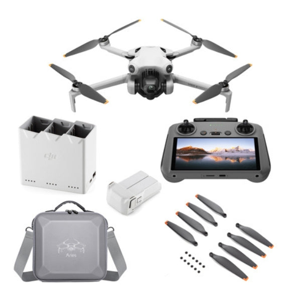 Dron-DJI-Mini-4-Pro-con-Control-Remoto-Kit-batería-adicional-hub-de-carga-estuche-de-transporte