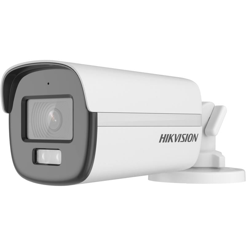 Cámara de Seguridad Hikvision - Bala TURBOHD 3K (5MP) - Lente 2.8mm - Micrófono Integrado - Imagen a color 24 - DS-2CE12