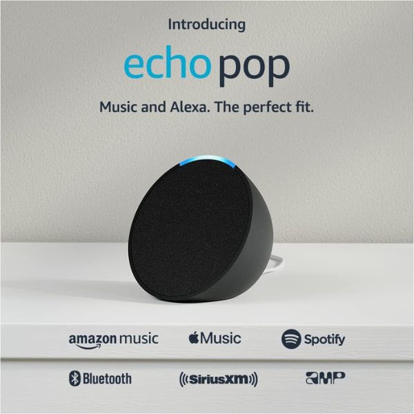 Echo Pop Parlante inteligente y compacto con sonido definido y Alexa Color Carbon