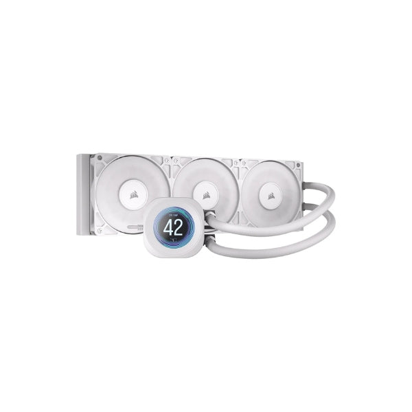 Enfriador-Líquido-Corsair-NAUTILUS-360-RS-LCD-360mm-All-in-One-Blanco