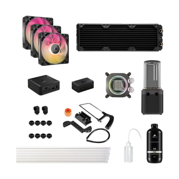 Enfriador-Líquido-Corsair-iCUE-LINK-XH505i-RX-360-RGB-360mm-Hard-Tube-Kit-Negro