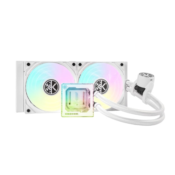 Enfriador-Líquido-KingCool-Pure-Flow-ARGB-240mm-All-in-One-Blanco