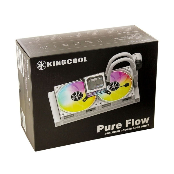 Enfriador-Líquido-KingCool-Pure-Flow-ARGB-240mm-All-in-One-Blanco