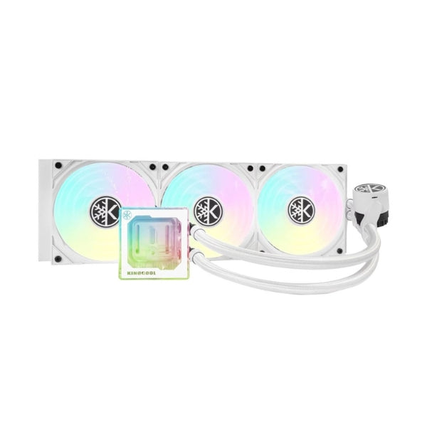 Enfriador-Líquido-KingCool-Pure-Flow-ARGB-360mm-All-in-One-Blanco