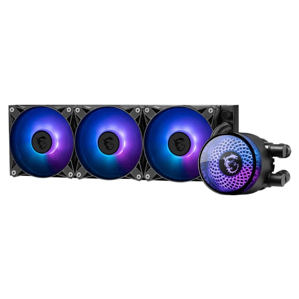 Enfriador - Liquido - MSI - MAG - CoreLiquid - A12 - 360 - ARGB - TDP - 250W - 3 - Pines - Intel - LGA1700 - 1851 - AMD - AM4 - AM5 - Negro-vista 4