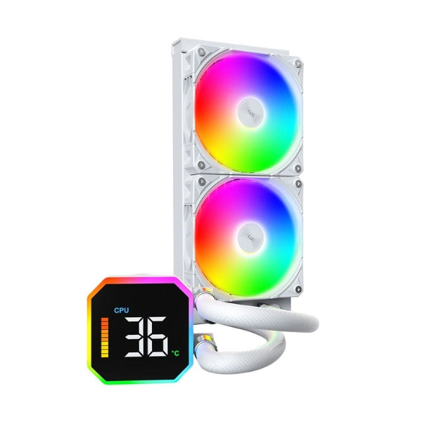 Enfriador-Líquido-Montech-HyperFlow-Digital-240mm-All-in-One-Blanco