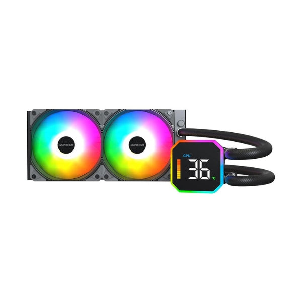 Enfriador-Líquido-Montech-HyperFlow-Digital-240mm-All-in-One-Negro